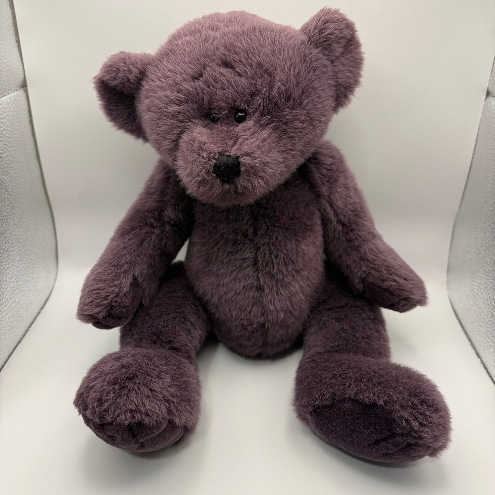 1998 Ganz Heritage Collection Purple Teddy Bear Plush stuffed animal 16 in Plum